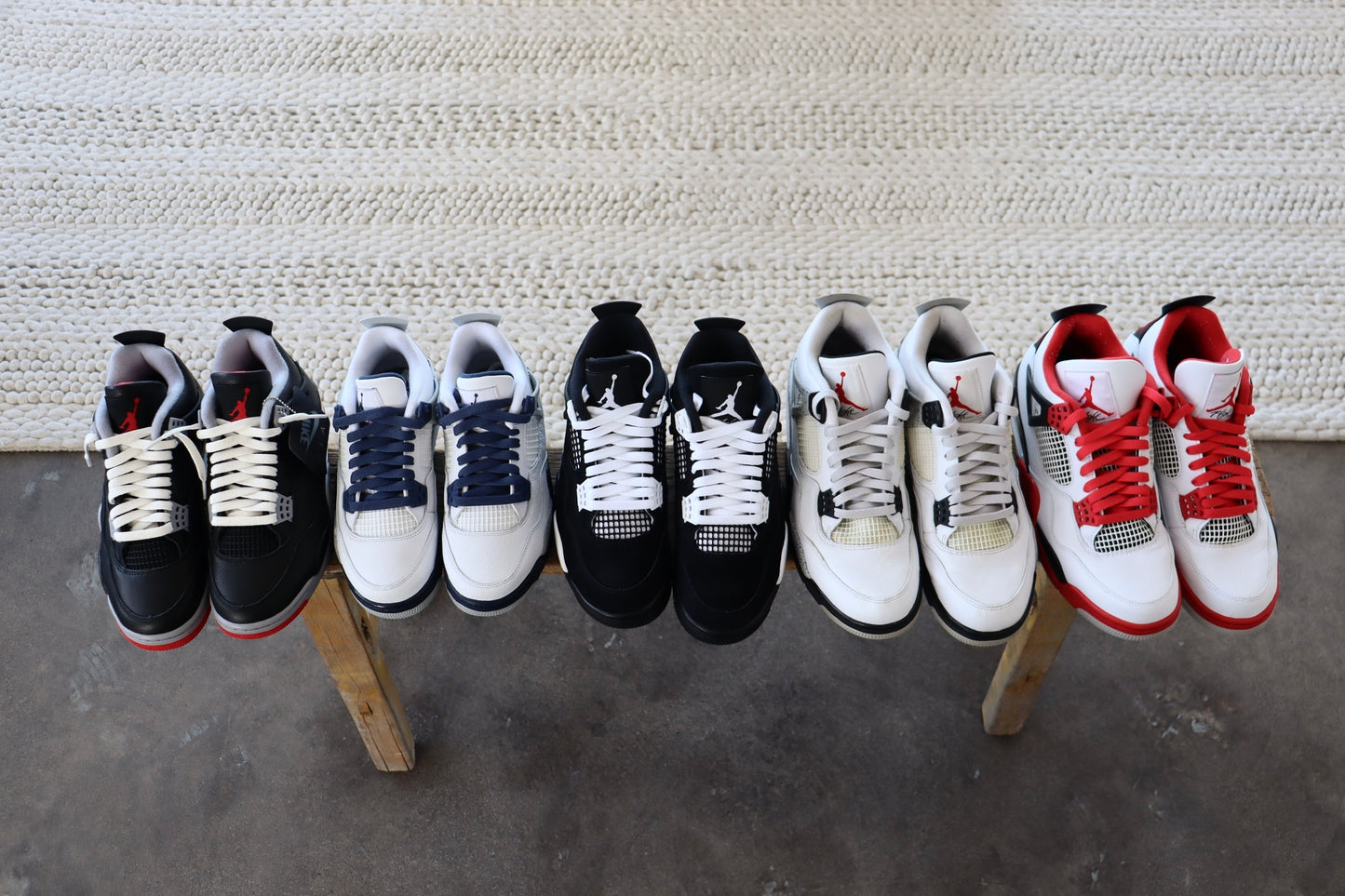 White Jordan Flat Shoelaces