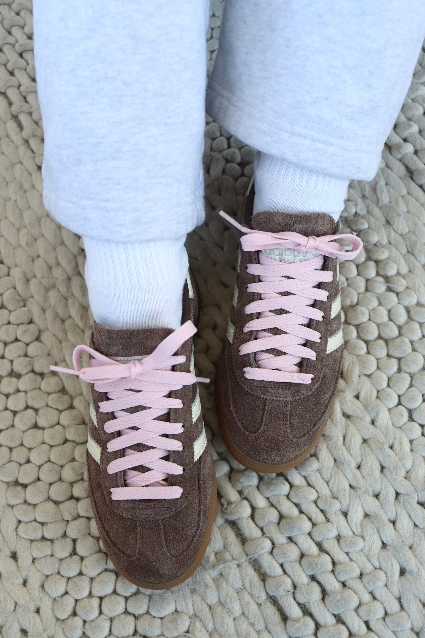 Pastel Pink Jordan Flat Shoelaces